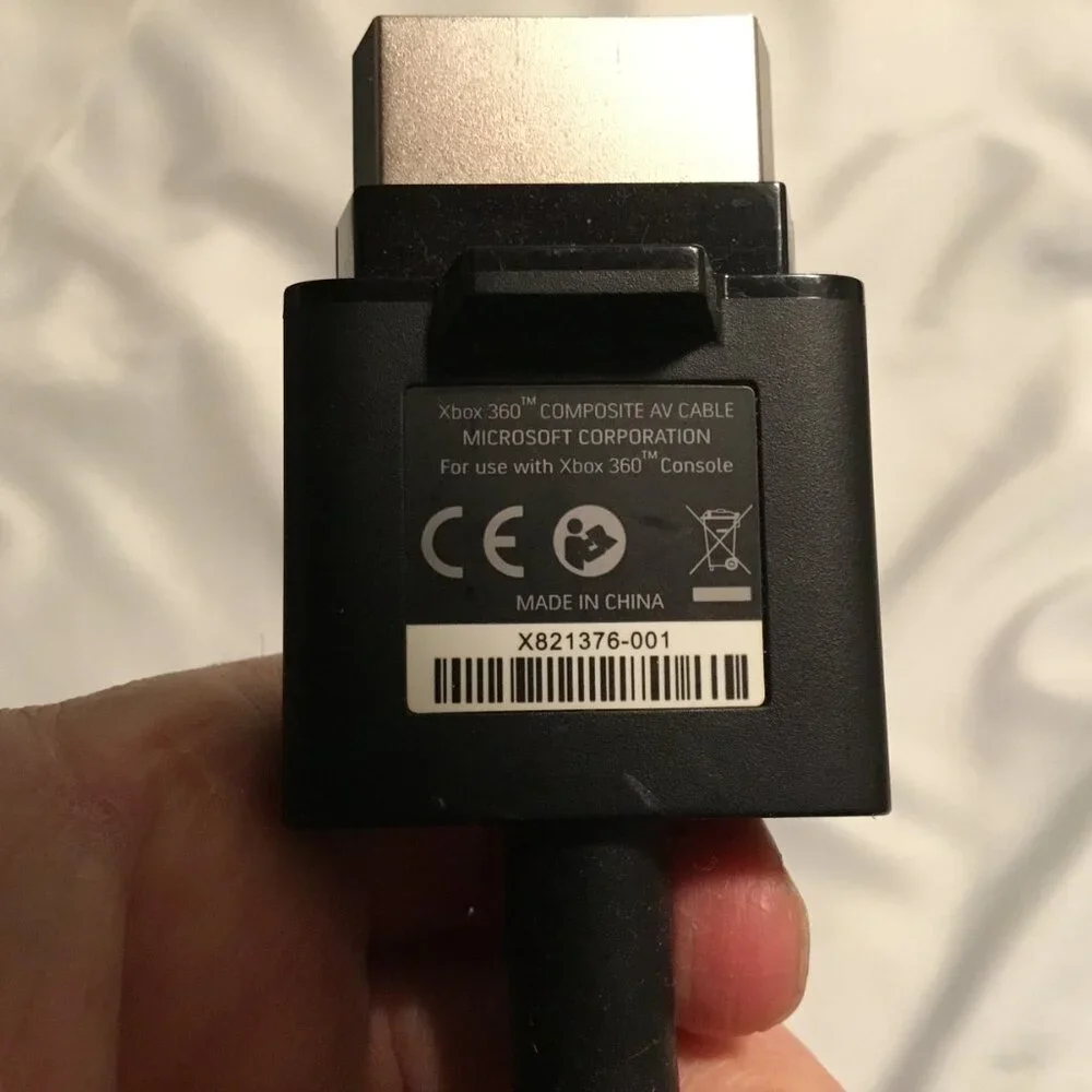 Genuine Official OEM Microsoft XBOX 360 Composite AV Cable X821376-001 Tested